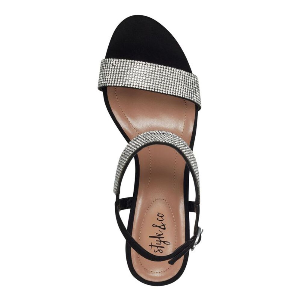 STYLE & COMPANY Womens Black Bonitaa Toe Cone Heel Slingback Sandal 8.5 M - Picture 3 of 4